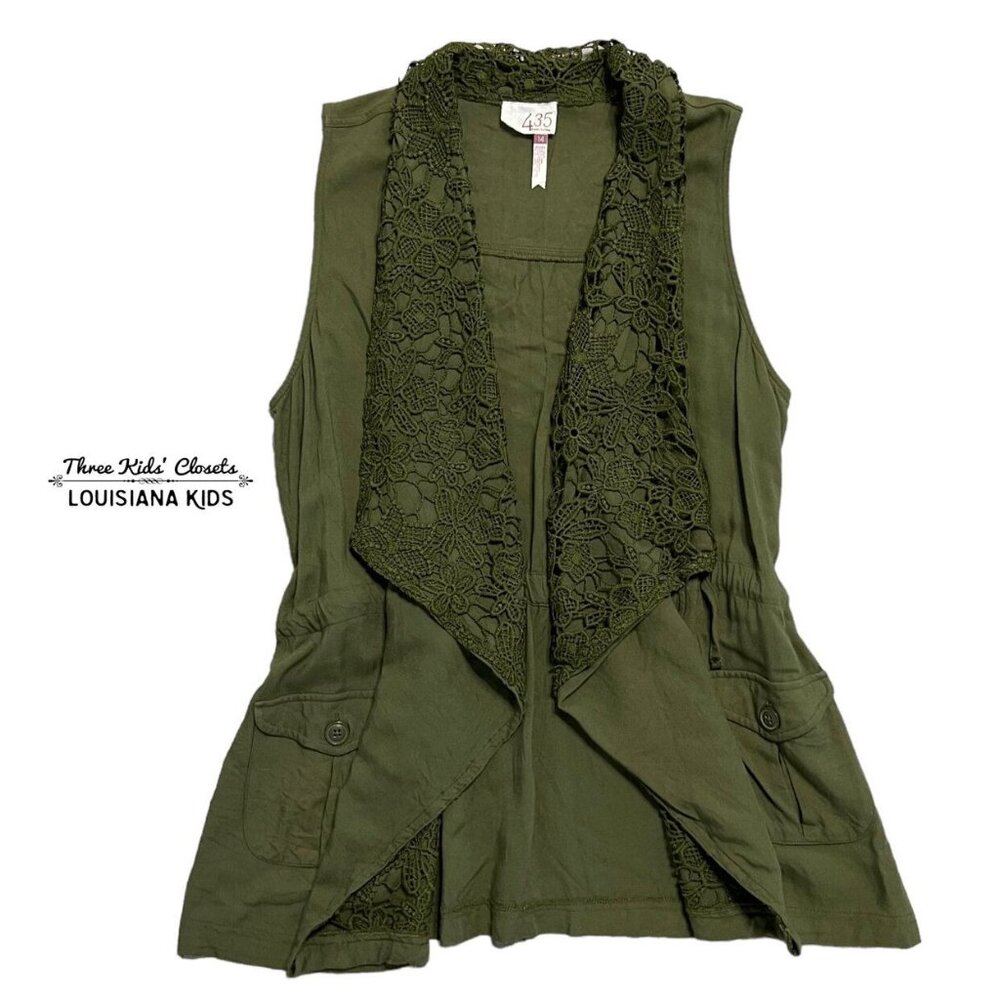Matilda Jane 435 Sz 14 That's The Ticket Green Vest